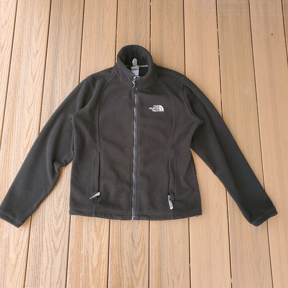 The North Face Black Fleece Jacket Zip Up Coat Outdoor Hike Mountain Cozy Warm S